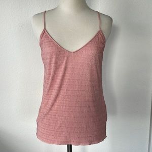 Zara Spaghetti Strap Pink Top